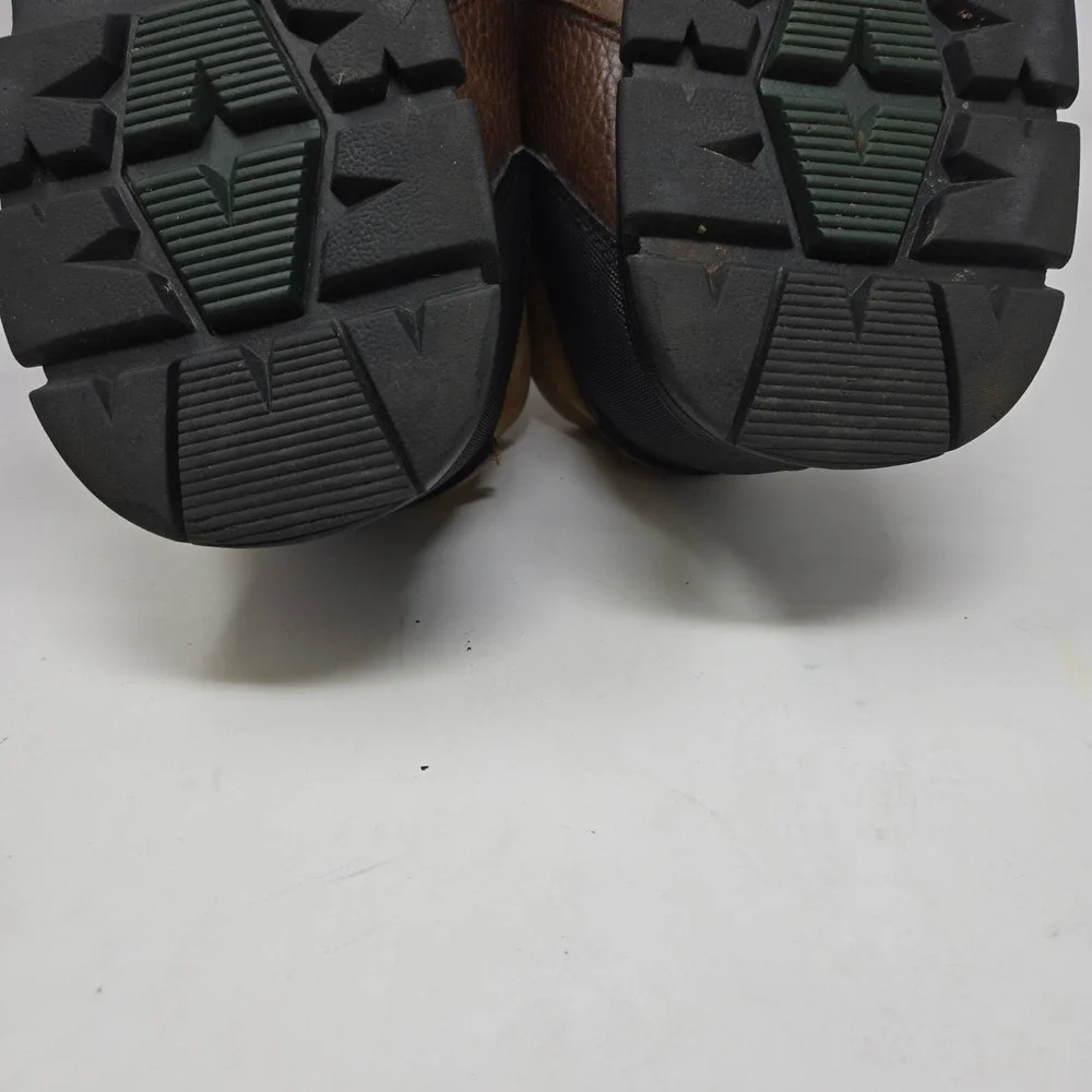 Polo Ralph Lauren Duck Boots Leather Buckle Strap 12D Brown Tan Rugged Mens